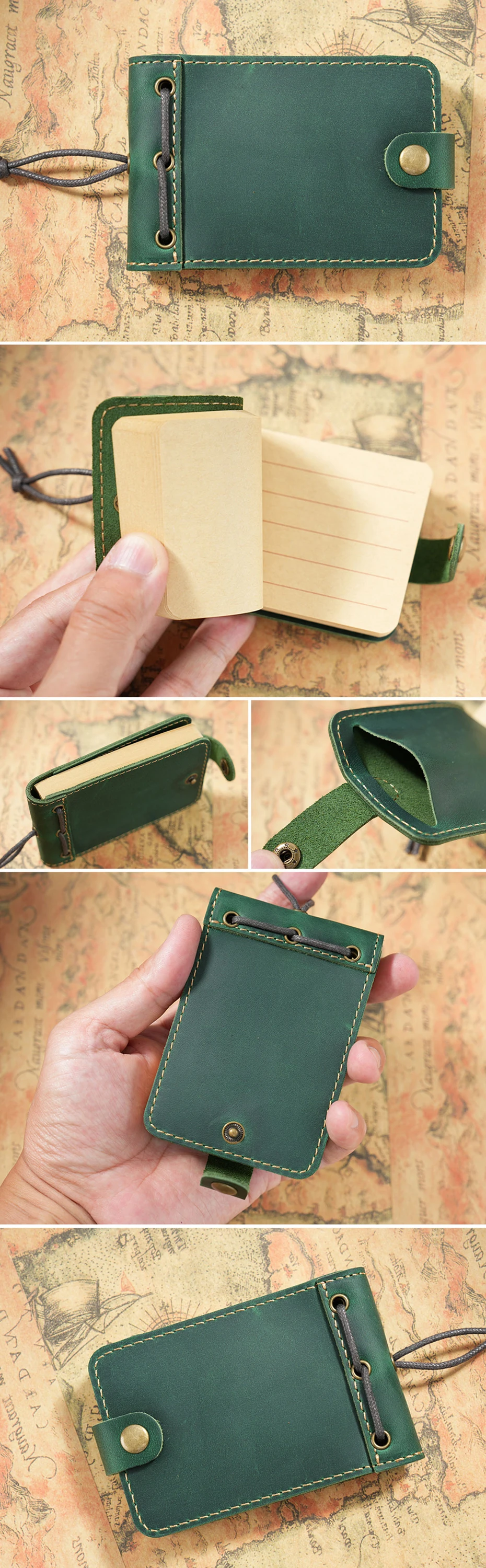 Portable Leather Notebook Mini Notepad Sketchbook Journal Travel Office School Supplies