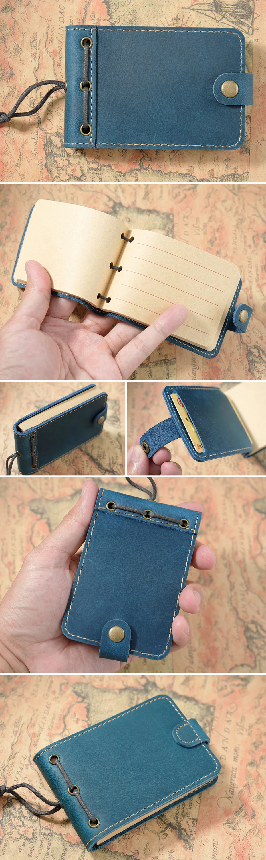 Portable Leather Notebook Mini Notepad Sketchbook Journal Travel Office School Supplies