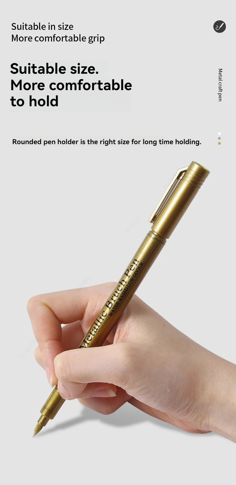 1/3Pcs highlight Metallic Marker Brush Pens Gold Silver White Color Permanent Art Marker For Manga Crafts Scrapbooking Supplies