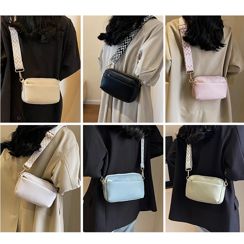 Chic Vegan Crossbody Bag - Minimalist & Fashion-Forward PU Shoulder Bag for Women - Compact, Spacious, Phone-Friendly