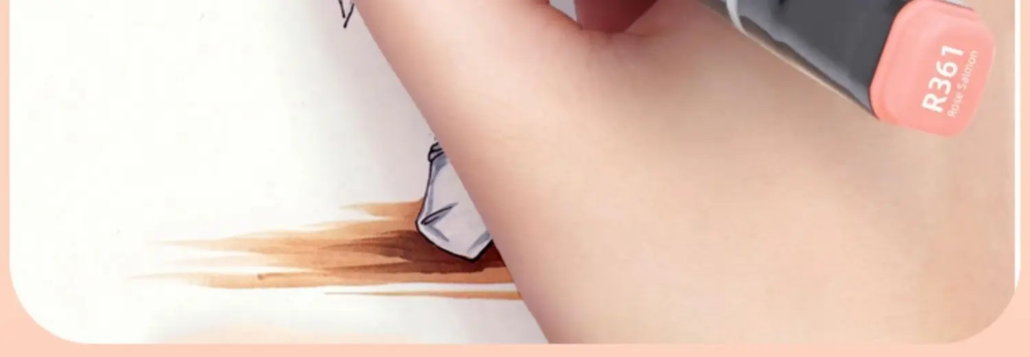 FINECOLOUR EF102 Double-headed Skin Color Markers Oily Alcohol Sketch Drawing Dual Art Marker pen School Art Supplies