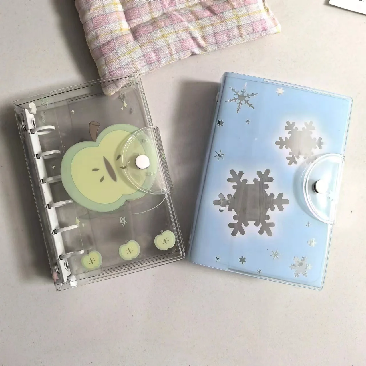 A7 Candy Cute Snowflake Green Apple Colored Binder Cover Journal Sketchbook Accessories Diary Office Supplies