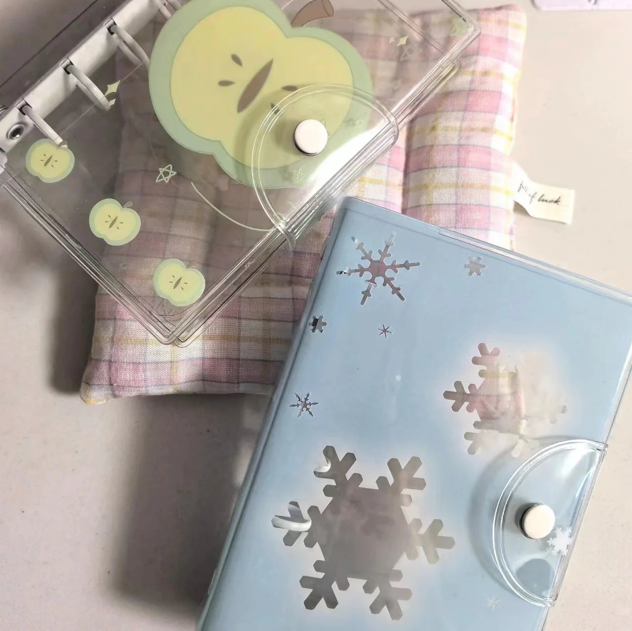 A7 Candy Cute Snowflake Green Apple Colored Binder Cover Journal Sketchbook Accessories Diary Office Supplies