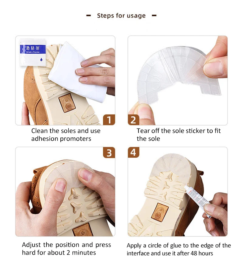 1Pair Wear-resistant Outsole Shoes Protector for Sneakers Men Shoe Repair Anti-Slip Self-Adhesive Rubber Sole Sports Shoes Patch