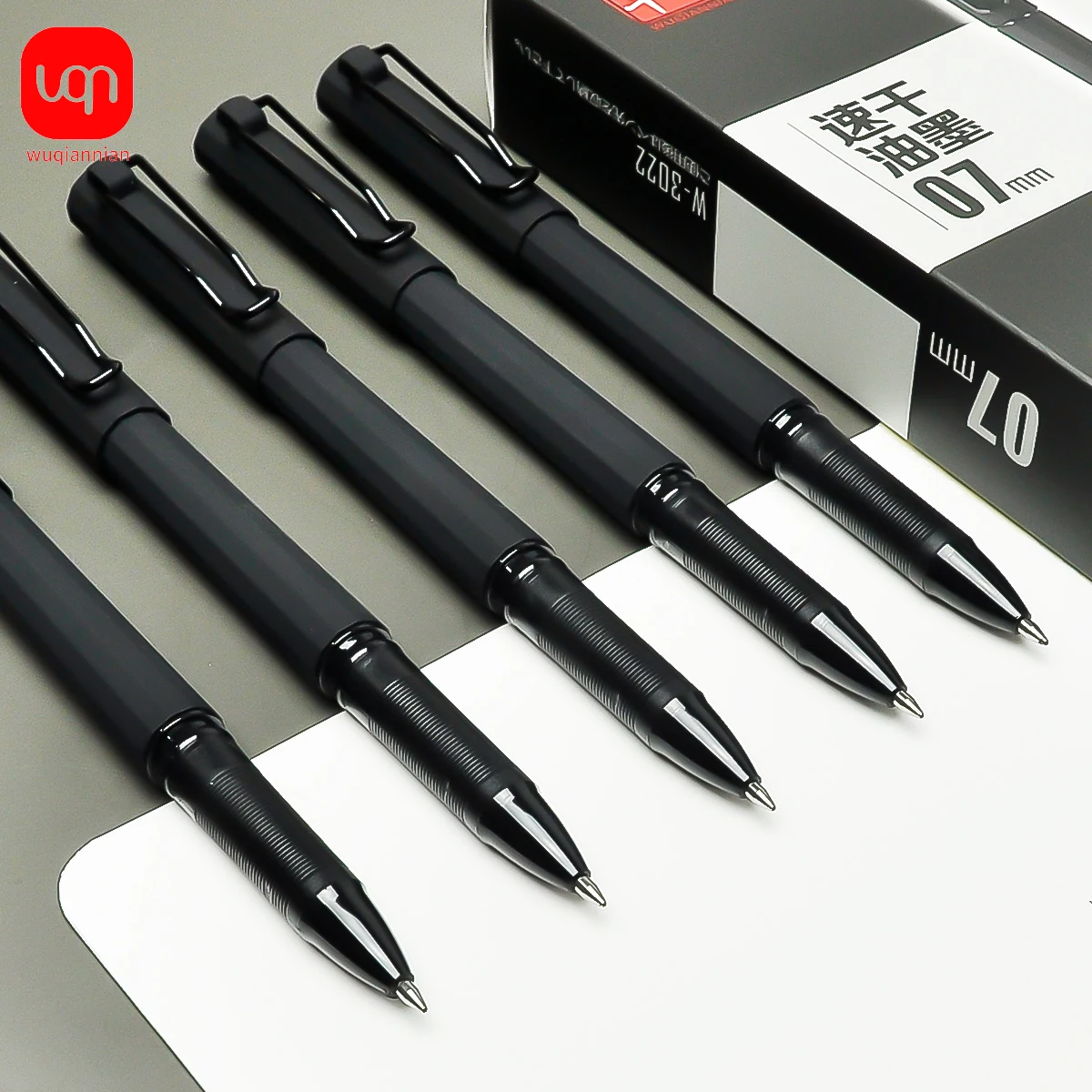 WQN- Luxury Simple Black Neutral Pen 0.7mm High Quality Black Ink Business Signature Pen For School And Stationery Office Use