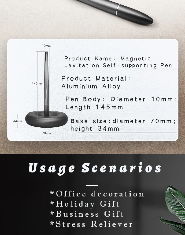 Creative Anti-gravity Magnetic Levitation Pen Magnetic Attraction Signature Pen Does For Office Business Souvenir Stationery Pen