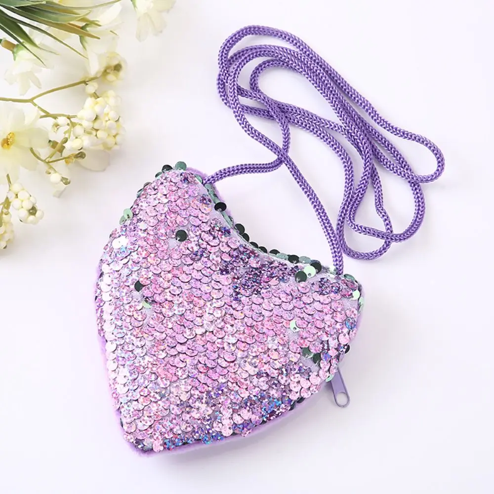 Decorative Kids Tote Bag Heart Shape Shoulder HandBags Kids Coin Purse Bag Mini Cute Princess Kids Funny Shoulder Bag