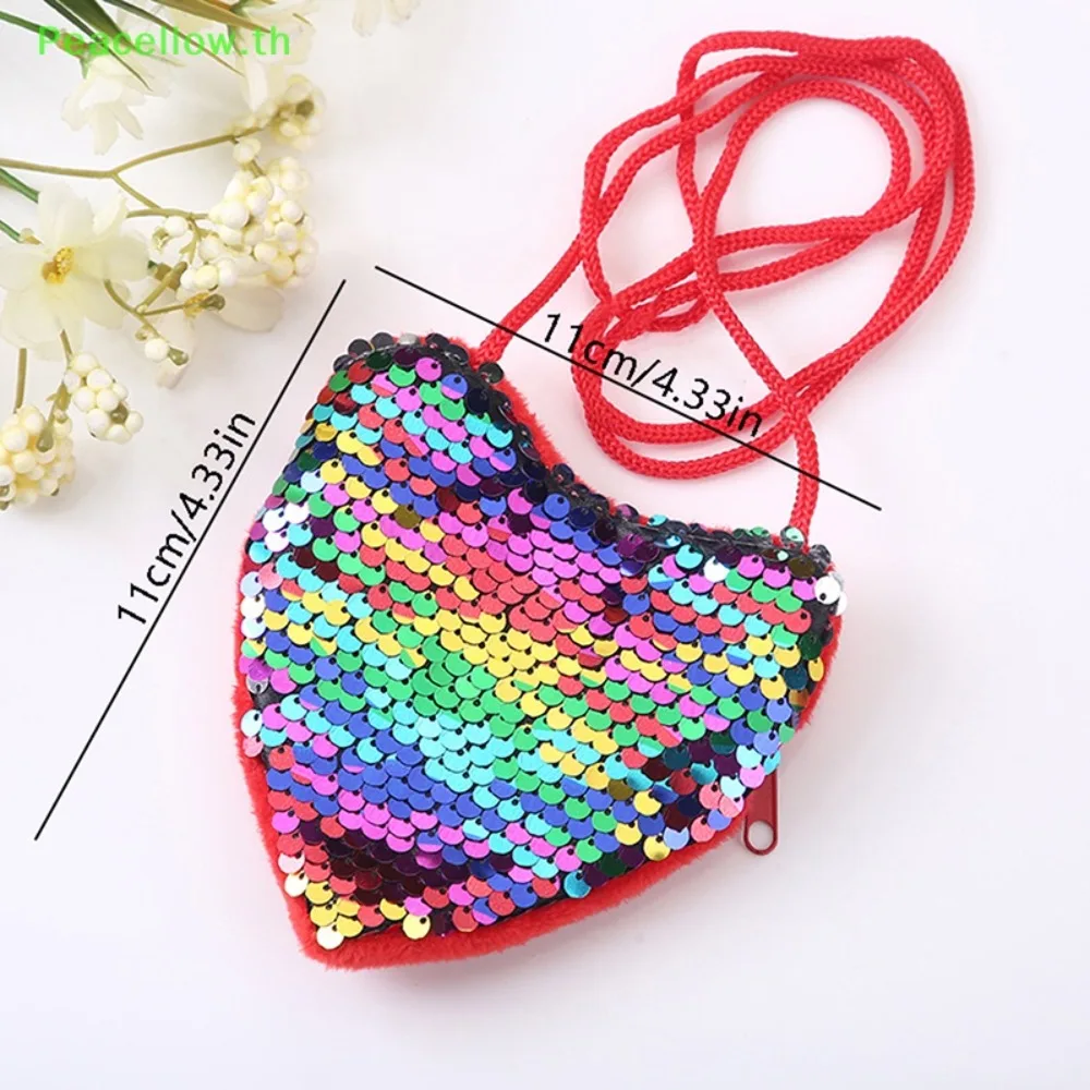 Decorative Kids Tote Bag Heart Shape Shoulder HandBags Kids Coin Purse Bag Mini Cute Princess Kids Funny Shoulder Bag