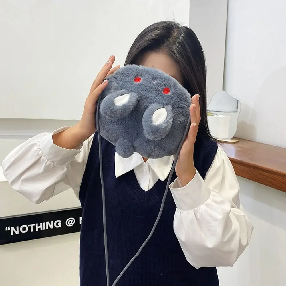 Kawaii Cartoon Plush Rabbit Messenger Bags Kids Animals Crossbody Bag Girls Casual Cute Purse Bag Coin Purse Wallets Handbag