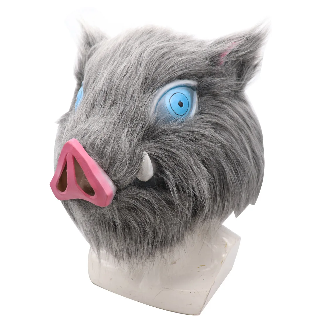 Mask Pig Head Mouth Latex Mask Ball Party Plush Pig Head Cover Halloween Festival Biology Japanese Anime Performance Cosplay