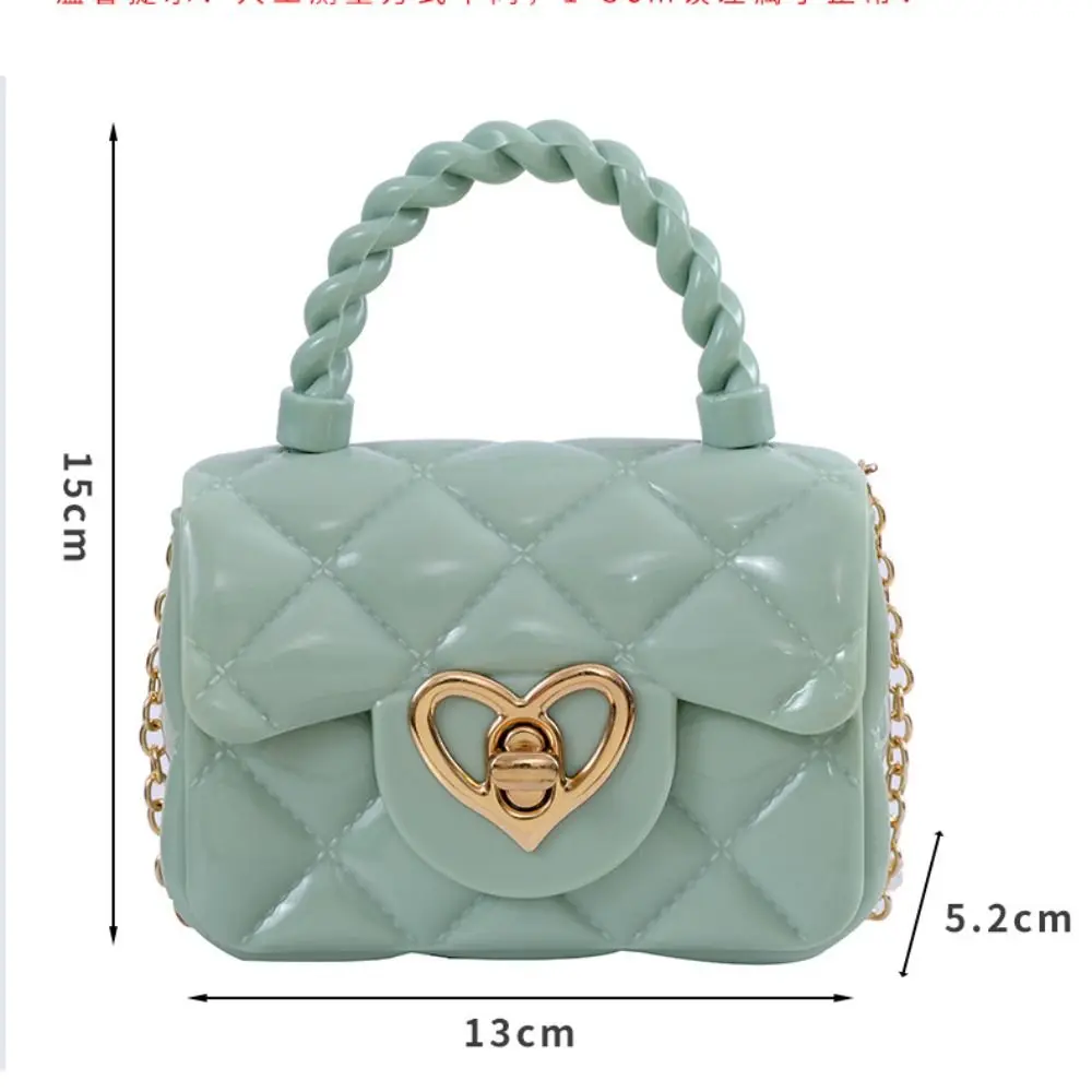 Fashion Kids PU Leather Crossbody Bags Girls Heart Shoulder Bags Children Mini Coin Purses Jelly Bag Kids Handbag Gifts