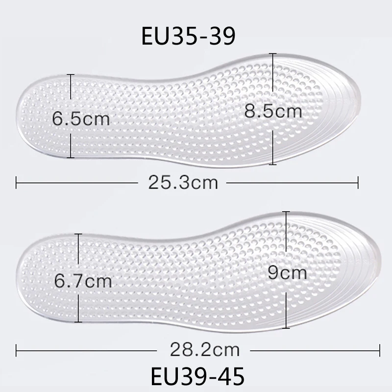 Non Slip Silicone Insoles for Shoes Orthotic Arch Support Insole Soft Shoe Inserts Sport Anti-slip Template Man Women Shoe Sole