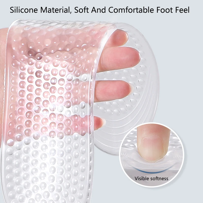 Non Slip Silicone Insoles for Shoes Orthotic Arch Support Insole Soft Shoe Inserts Sport Anti-slip Template Man Women Shoe Sole
