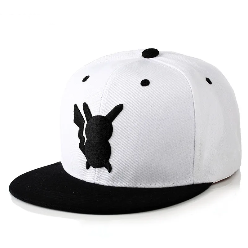 Anime Pikachus Cosplay Hat Unisex Adjustable Casual Baseball Hat Outdoor Sun Protection Hat Flat Brim Hat