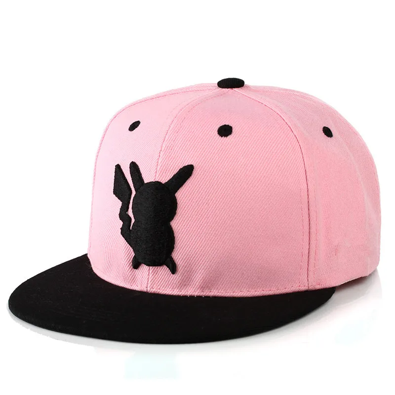 Anime Pikachus Cosplay Hat Unisex Adjustable Casual Baseball Hat Outdoor Sun Protection Hat Flat Brim Hat