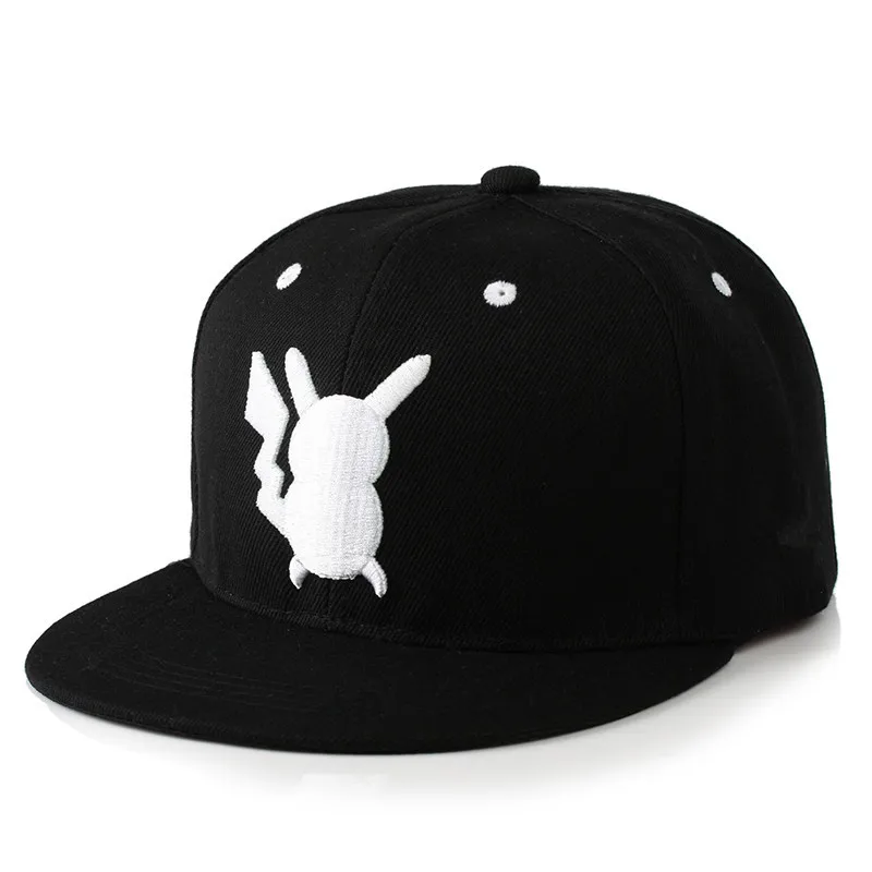 Anime Pikachus Cosplay Hat Unisex Adjustable Casual Baseball Hat Outdoor Sun Protection Hat Flat Brim Hat