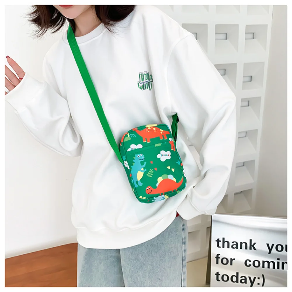 Cartoon Men Women Dinosaur Shoulder Bags Canvas Bag Makeup Bag Phone Bag Cosmetic Bag Waist Pack Chest Bag