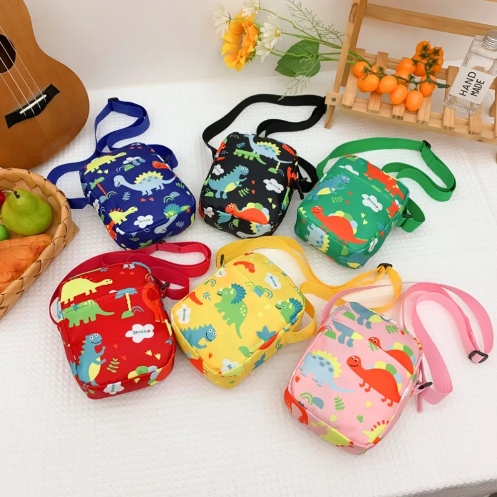 Cartoon Men Women Dinosaur Shoulder Bags Canvas Bag Makeup Bag Phone Bag Cosmetic Bag Waist Pack Chest Bag