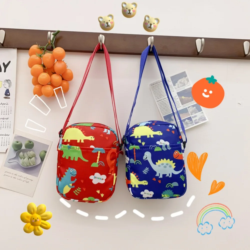 Cartoon Men Women Dinosaur Shoulder Bags Canvas Bag Makeup Bag Phone Bag Cosmetic Bag Waist Pack Chest Bag