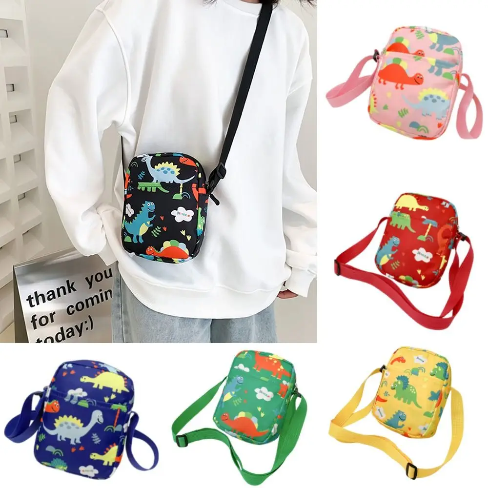 Cartoon Men Women Dinosaur Shoulder Bags Canvas Bag Makeup Bag Phone Bag Cosmetic Bag Waist Pack Chest Bag