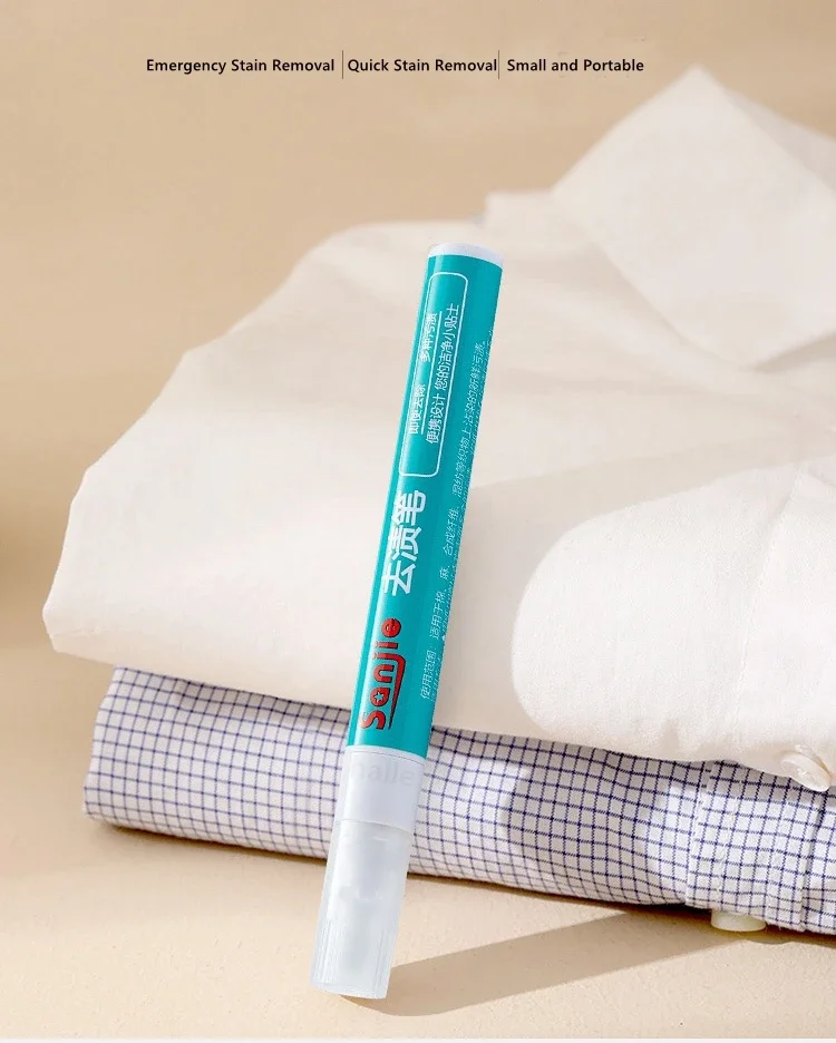 Portable Clothes Stain Removal Pen Grease Stain Removal Erase Scouring Pen Textile Emergency Decontamination Cleaner 10ml