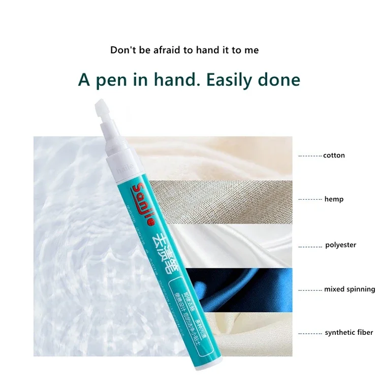 Portable Clothes Stain Removal Pen Grease Stain Removal Erase Scouring Pen Textile Emergency Decontamination Cleaner 10ml