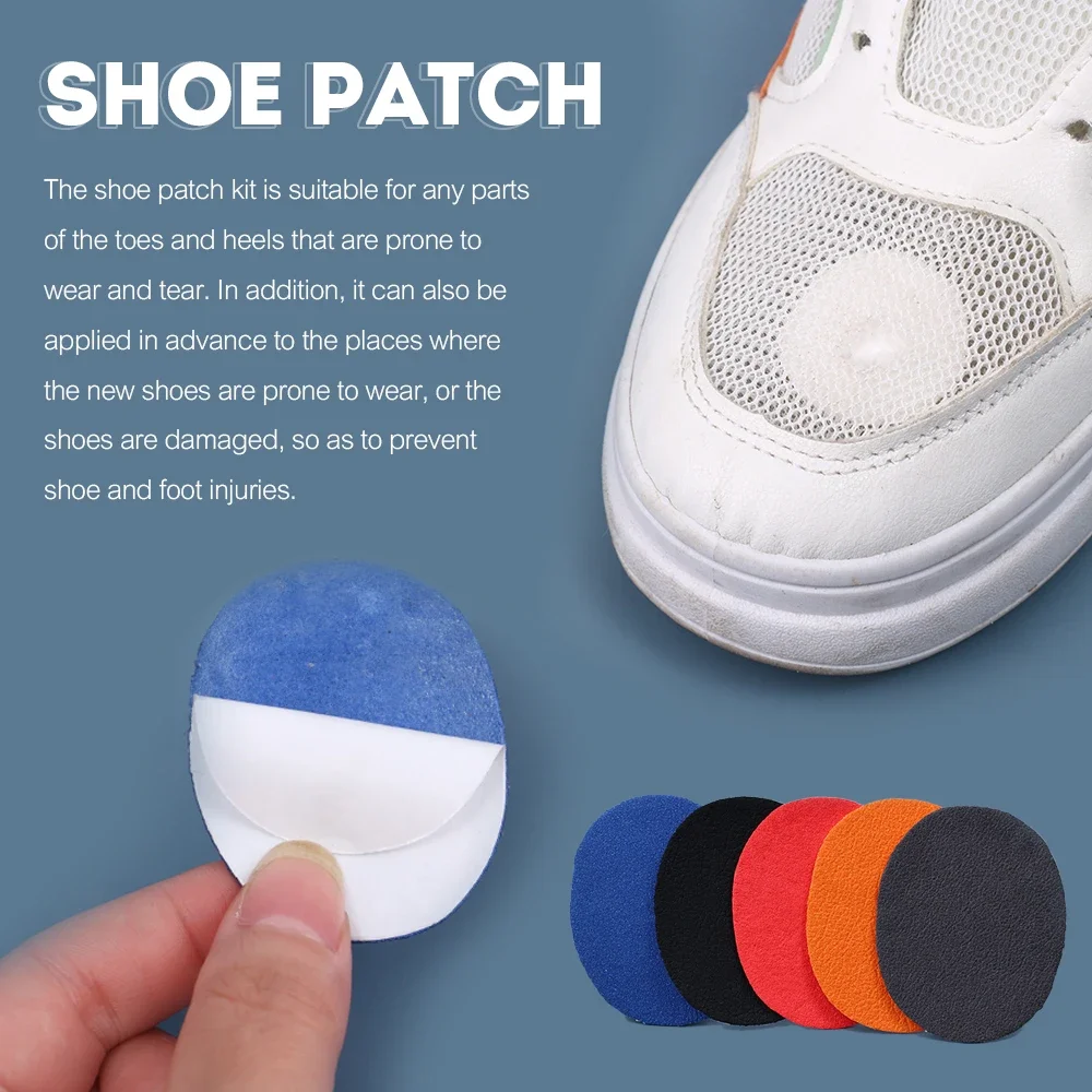 6pcs/set Heel Wear Repair Shoe Patch Stickers Unisex Anti-Wear Heel Foot Care Tools Foot Care Pad Inserts Sneakers Protector