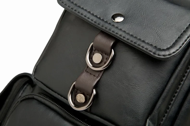 Vintage Luxury Designer Leather Crossbody Bags for Men Messenger Chest Bag Fashion Casual Bag Waterproof PU Single Shoulder Bags