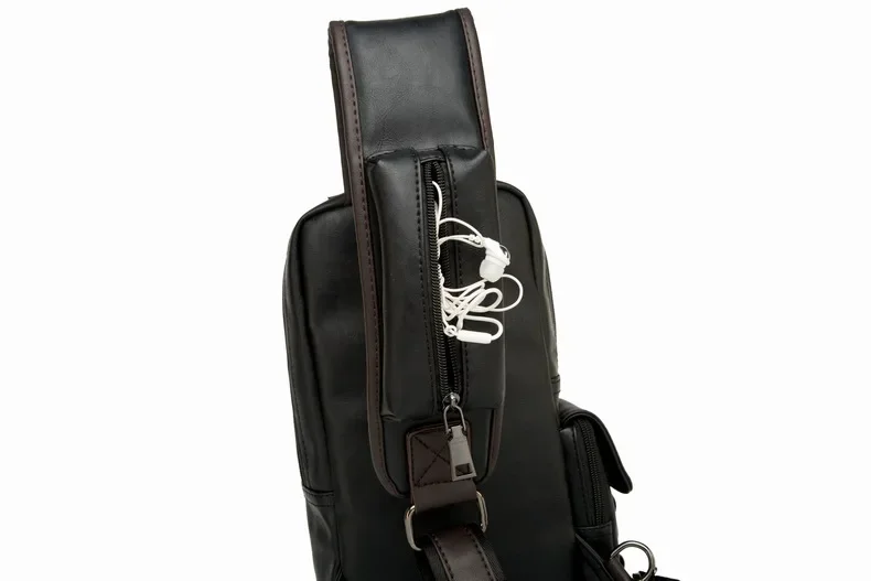 Vintage Luxury Designer Leather Crossbody Bags for Men Messenger Chest Bag Fashion Casual Bag Waterproof PU Single Shoulder Bags