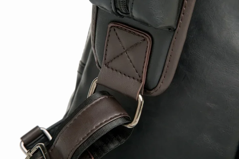 Vintage Luxury Designer Leather Crossbody Bags for Men Messenger Chest Bag Fashion Casual Bag Waterproof PU Single Shoulder Bags