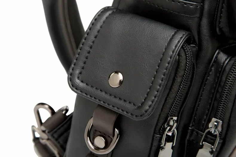 Vintage Luxury Designer Leather Crossbody Bags for Men Messenger Chest Bag Fashion Casual Bag Waterproof PU Single Shoulder Bags