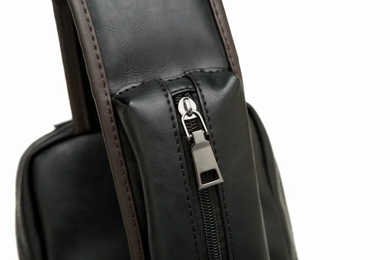 Vintage Luxury Designer Leather Crossbody Bags for Men Messenger Chest Bag Fashion Casual Bag Waterproof PU Single Shoulder Bags