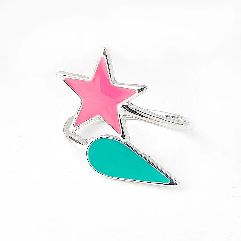 Anime Hunter X Hunter Hisoka Ring Stars Teardrop Adjustable Finger Rings for Women Men Couple Jewelry