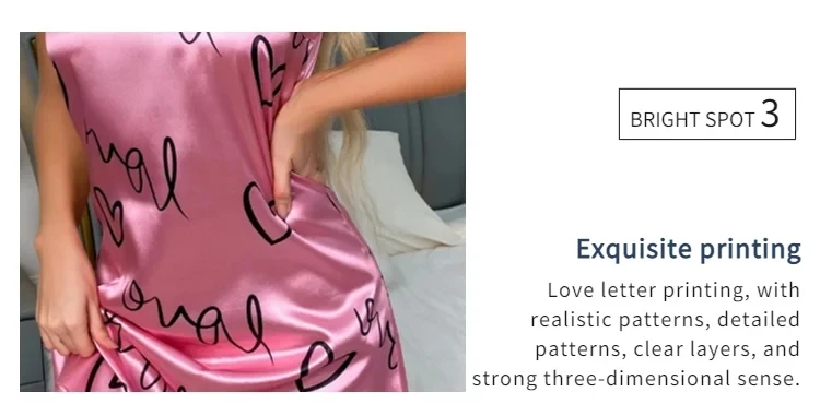 Summer Women Fashion Lace Sexy Sleeveless U-Neck Spaghetti Strap Lingerie Sain Sleepwear Comfortable Nightwear Home Clothes