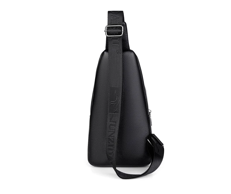 New Kangaroo Luxury Brand Chest Pack Men Crossbody Bag Black Brown Leather Chest Bag Casual Travel Sling Bag Messenger Bag Male