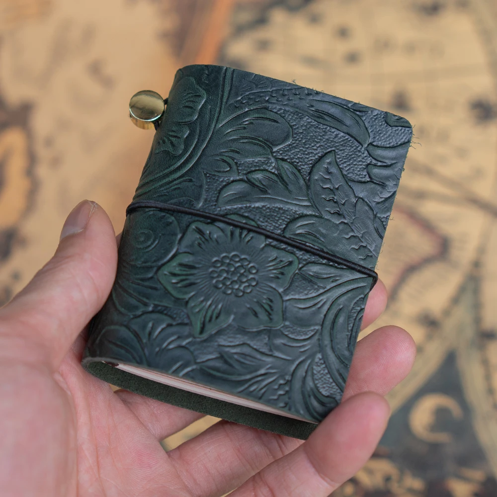 Vintage Leather Traveler's Notebook: 3 x 32 Page Refills, 100g Paper, Personalized leather journal,Portable Diary book