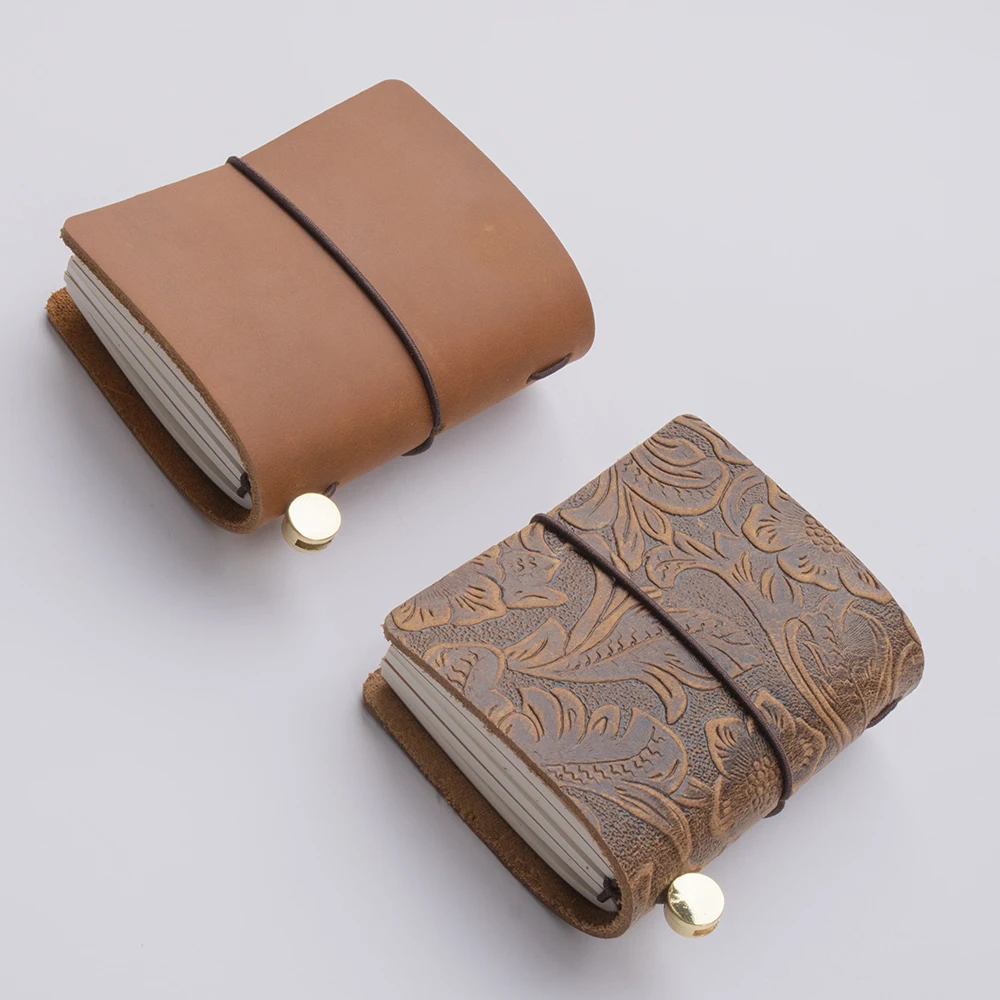 Vintage Leather Traveler's Notebook: 3 x 32 Page Refills, 100g Paper, Personalized leather journal,Portable Diary book