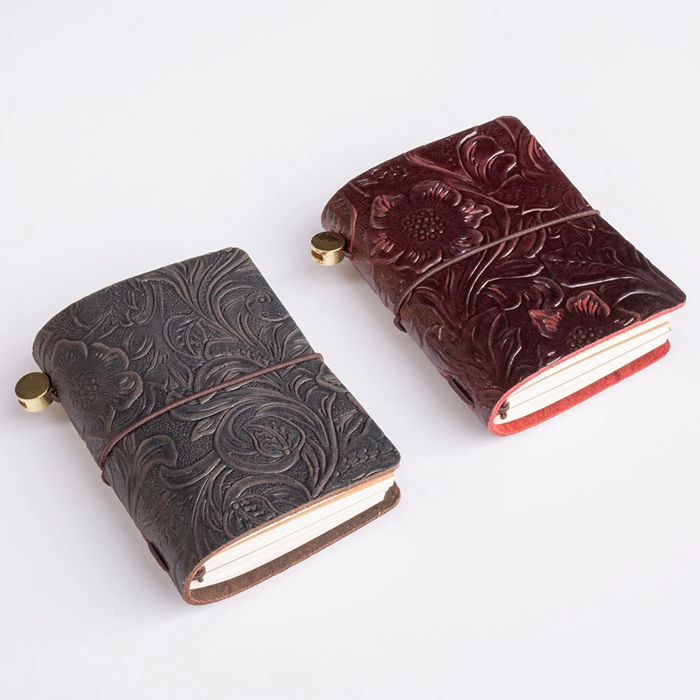 Vintage Leather Traveler's Notebook: 3 x 32 Page Refills, 100g Paper, Personalized leather journal,Portable Diary book