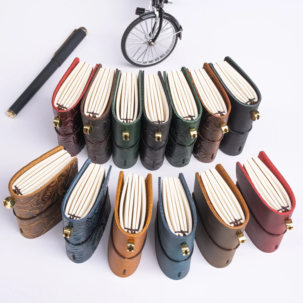 Vintage Leather Traveler's Notebook: 3 x 32 Page Refills, 100g Paper, Personalized leather journal,Portable Diary book