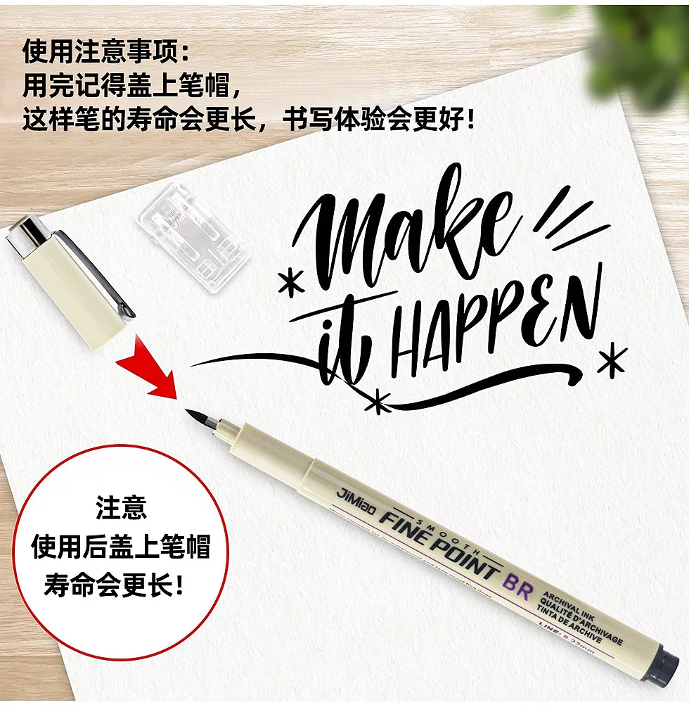 6/9/12Pcs Set Pigma Micron Fine Pen Waterproof Smooth Black Ink Fineliner Drawing Pens Art Sketch Marker Liner Rotulador Tekenen