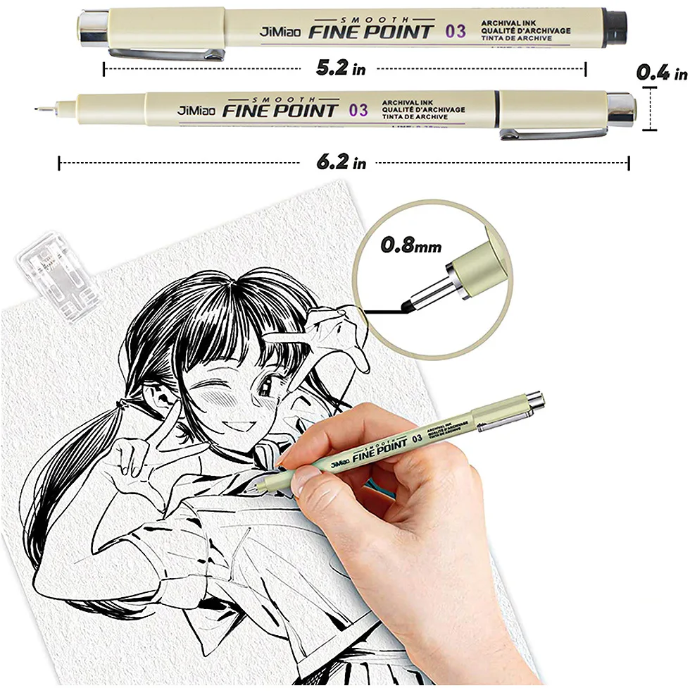 6/9/12Pcs Set Pigma Micron Fine Pen Waterproof Smooth Black Ink Fineliner Drawing Pens Art Sketch Marker Liner Rotulador Tekenen