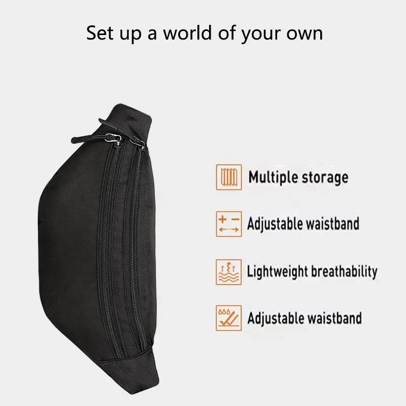 New Fashion Chest Bag For Men Black Waist Bag High Quality Women Shoulder Bag Multifunction Male Fanny Pack Crossbody Small Bag