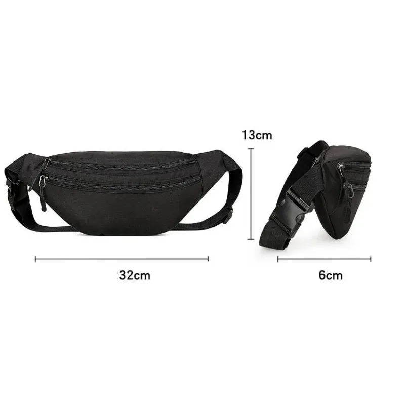 New Fashion Chest Bag For Men Black Waist Bag High Quality Women Shoulder Bag Multifunction Male Fanny Pack Crossbody Small Bag
