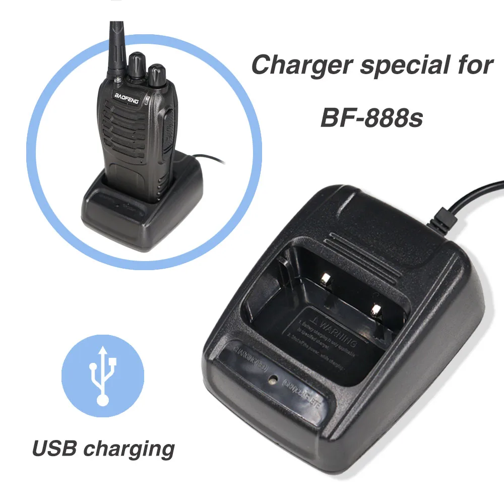 Original Baofeng Walkie Talkie Charger EU/US/USB Two Way Radio Desktop Charger for BF666S BF777S BF888S Retevis H777/R888splus