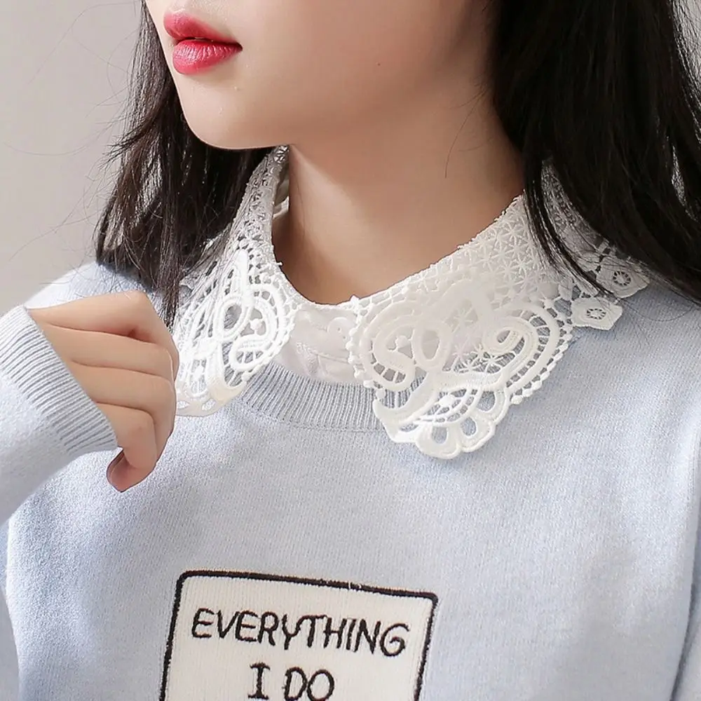 New Fashion Lace Doll Fake Collar Ladies Shawl Wrap Removable Detachable Lace False Collar Clothes Accessory