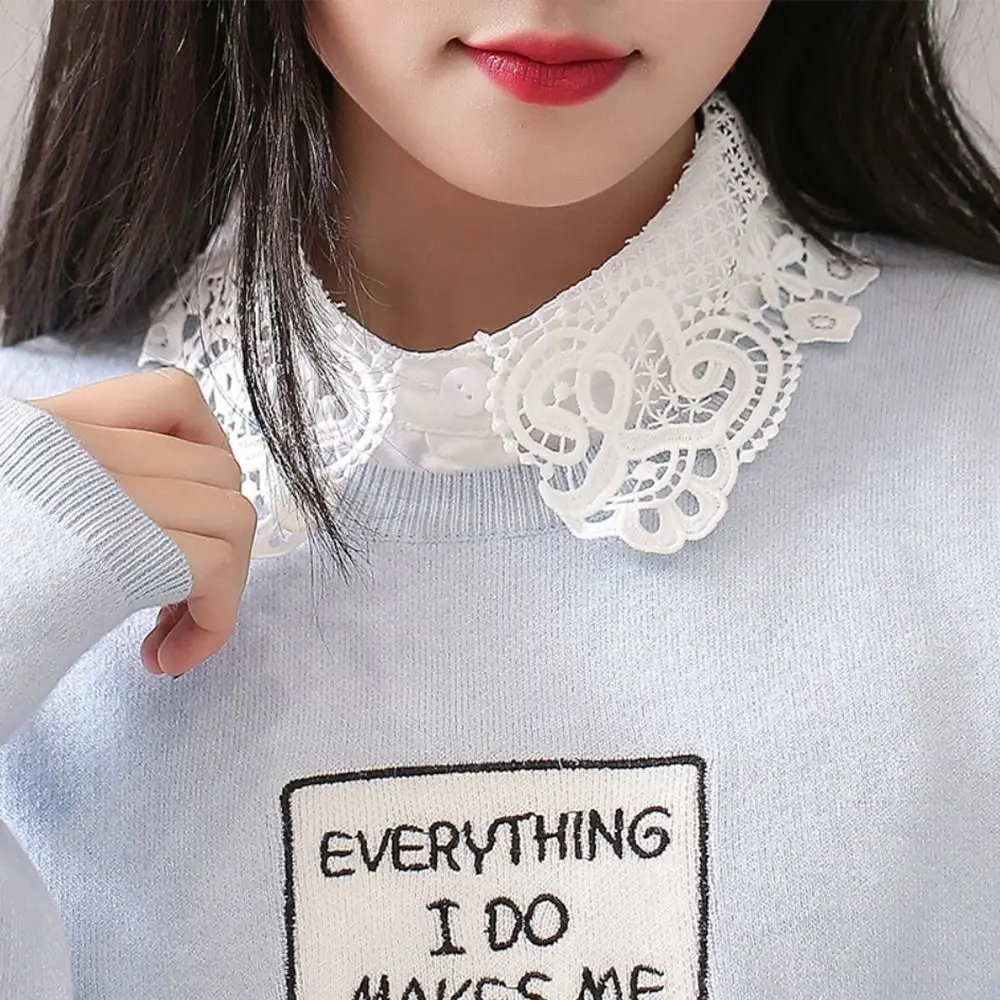 New Fashion Lace Doll Fake Collar Ladies Shawl Wrap Removable Detachable Lace False Collar Clothes Accessory