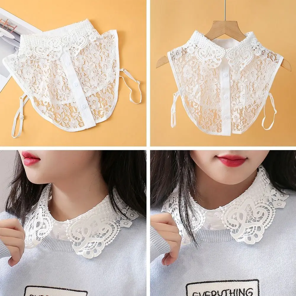 New Fashion Lace Doll Fake Collar Ladies Shawl Wrap Removable Detachable Lace False Collar Clothes Accessory