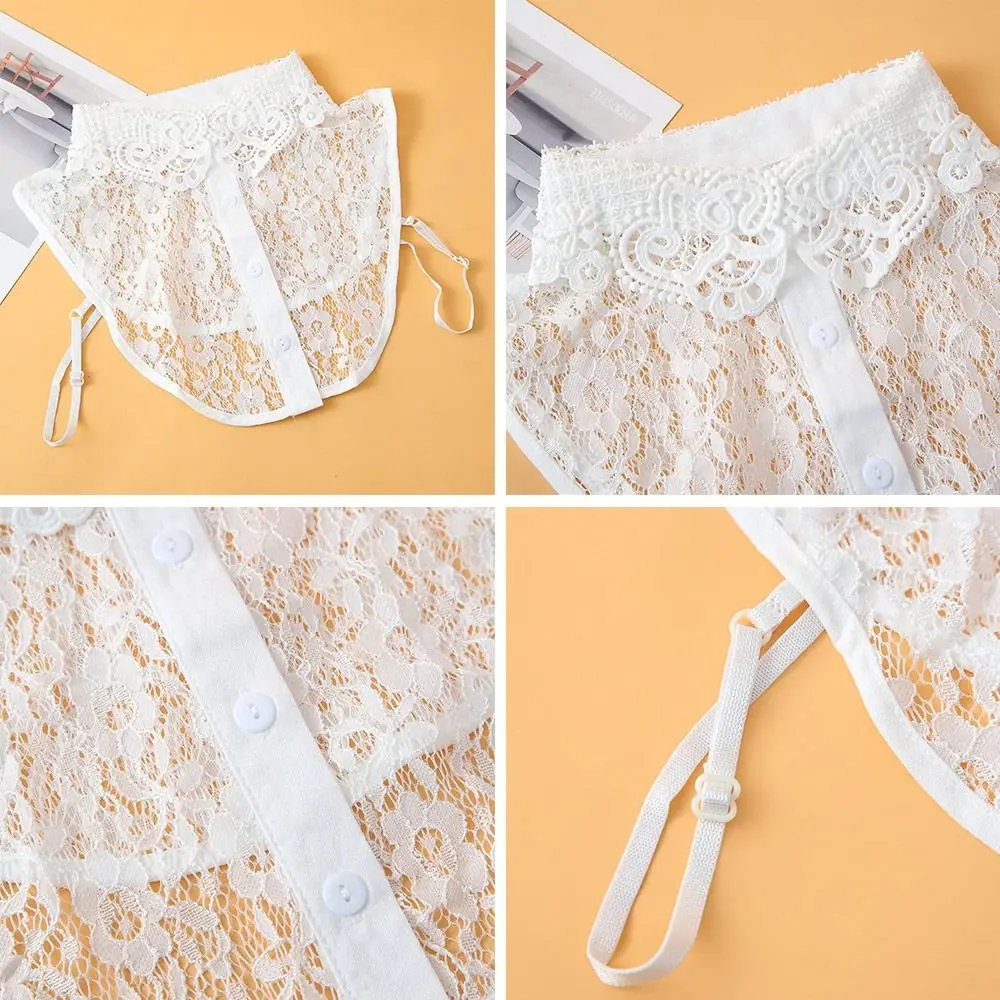 New Fashion Lace Doll Fake Collar Ladies Shawl Wrap Removable Detachable Lace False Collar Clothes Accessory