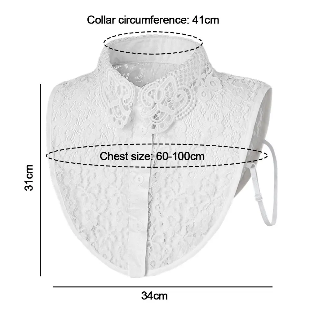 New Fashion Lace Doll Fake Collar Ladies Shawl Wrap Removable Detachable Lace False Collar Clothes Accessory