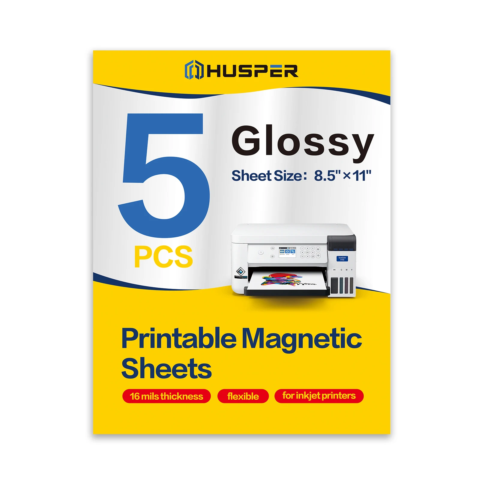 Printable Magnetic Sheets Non Adhesive 13.5mil Thick Magnet Glossy Photo Paper For Inkjet Printers Glossy/Matte。